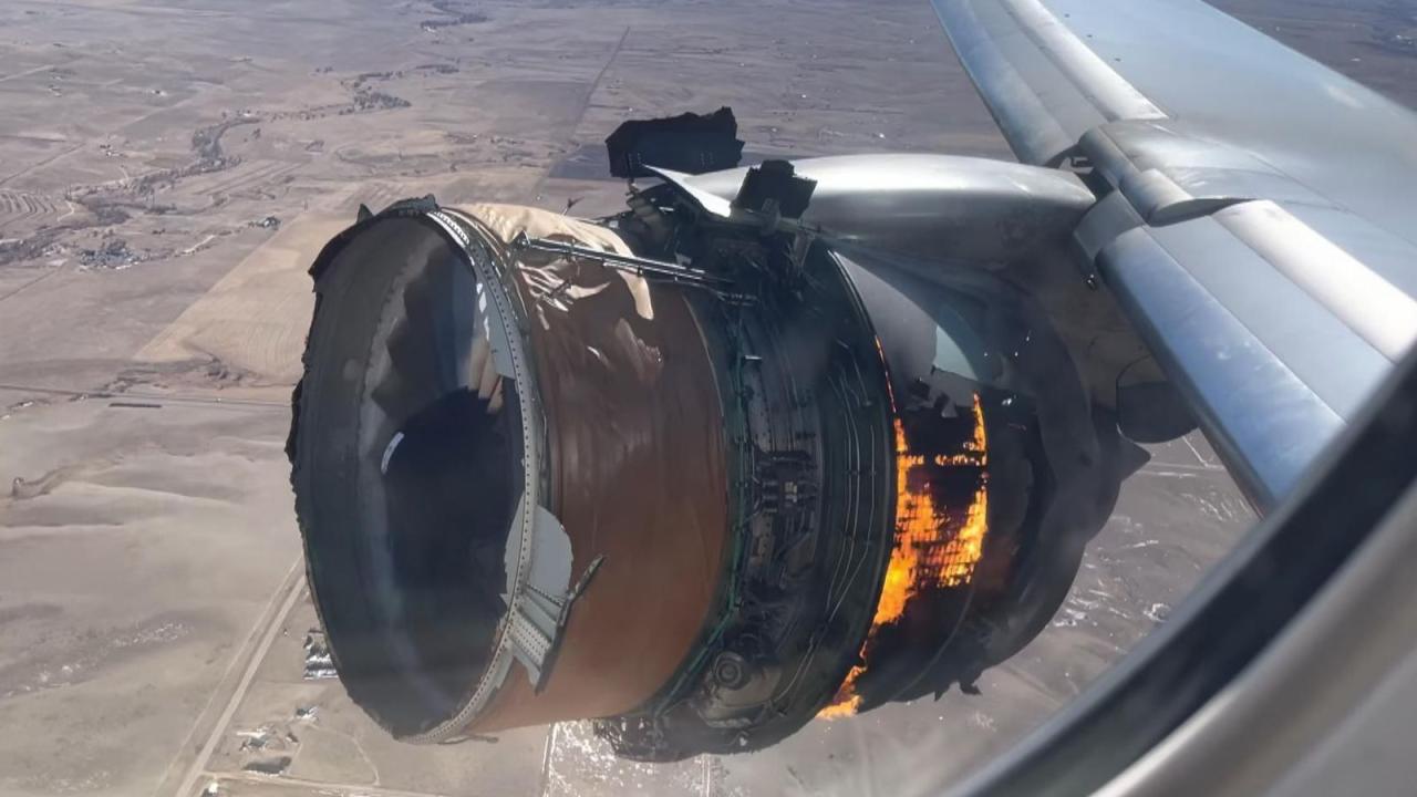 La fire from plane